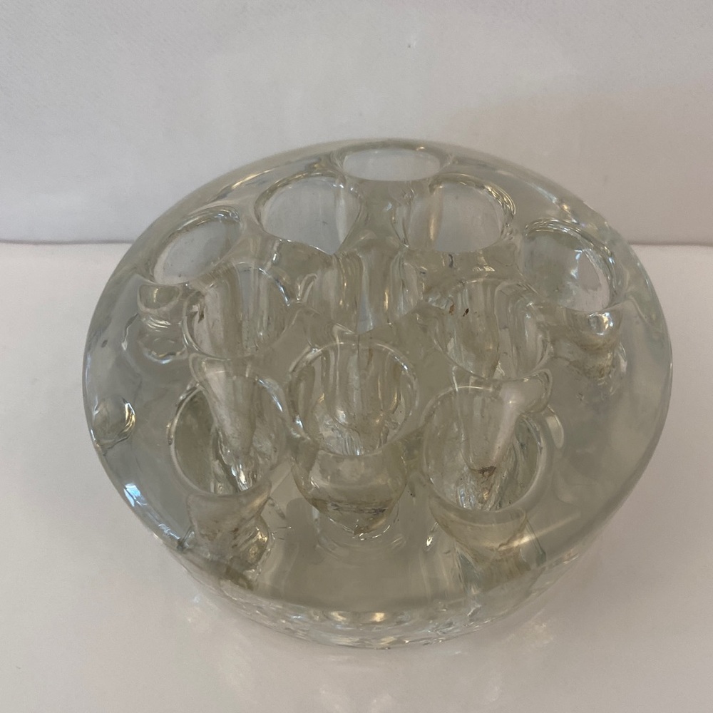 Vintage Clear Glass Floral Holder